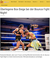 Bez. Blatt: Überlegene Box-Siege bei der Bounce Fight Night!