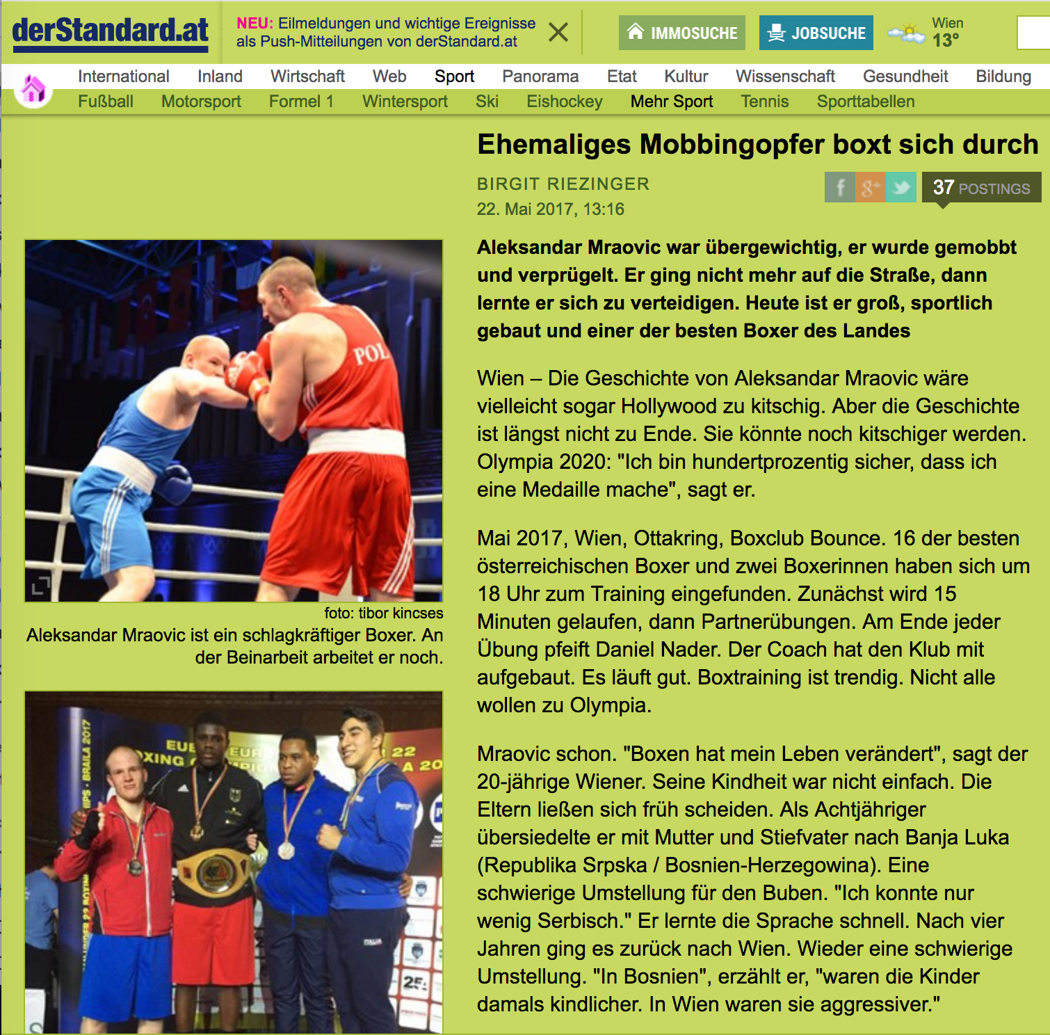 Der Standard A. Mraovic