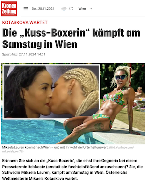 krone.at: Nader: Kuss-Boxerin kämpft in Wien