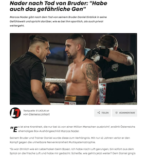 laola1.at: Nader nach Tod von Bruder: "Habe auch das gefährliche Gen"