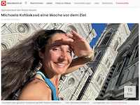 BZ: Michaela Kotásková eine Woche vor dem Ziel 