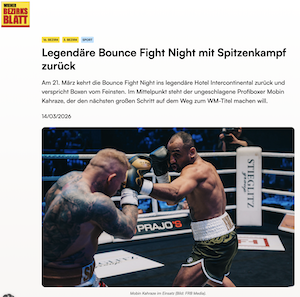 BZ: Legendäre Bounce Fight Night mit Spitzenkampf zurück