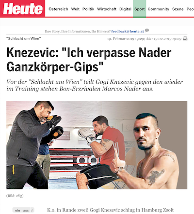 Heute Februar: Ich verpasse Neder Ganzkörper-Gips