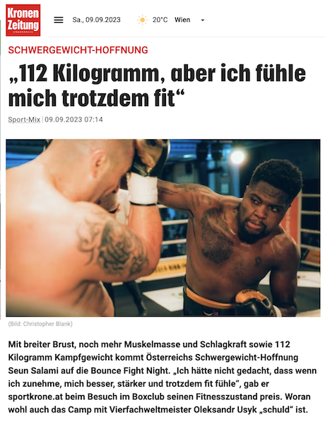 Krone.at: „112 Kilogramm, aber ich fühle mich trotzdem fit“