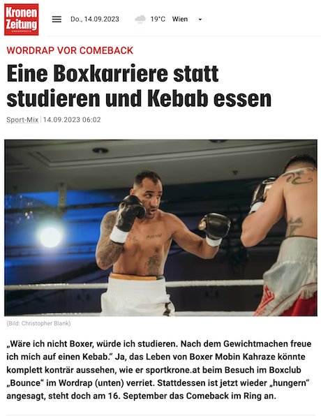 Krone.at: Eine Boxkarriere statt studieren und Kebab essen