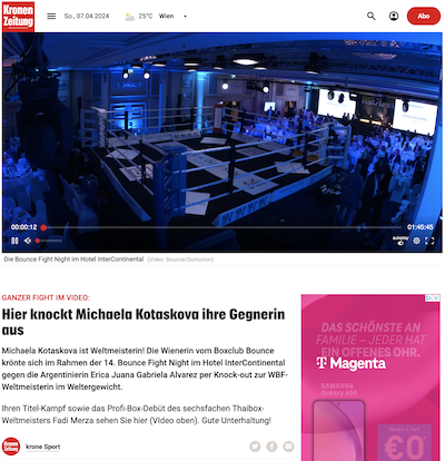 krone.at: Hier knockt Michaela ihre Gegnerin aus
