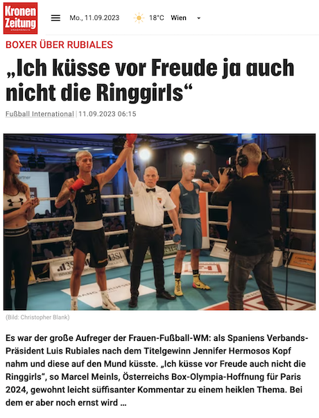 Krone.at: "Ich küsse vor Freude ja auch nicht die Ringgirls"