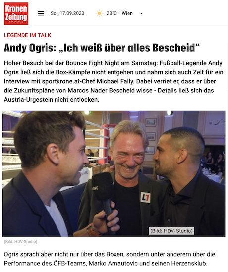 Krone.at: Andy Ogris: „Ich weiß über alles Bescheid“