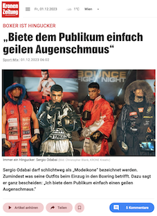 Krone.at: Biete dem Publikum einfach geilen Augenschmaus
