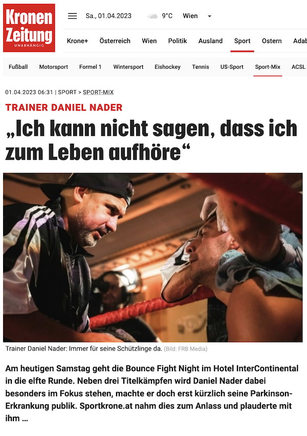 Krone.at: Ich kann nicht sagen, dass ich zum Leben aufhöre