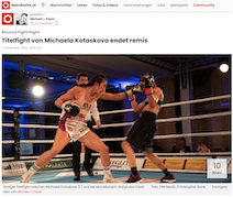 Mein bezirk: Titelfight von Michaela Kotaskova endet remis 