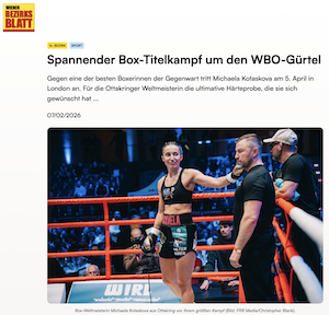 Bezirkblatt: Spannender Box-Titelkampf um den WBO-Gürtel