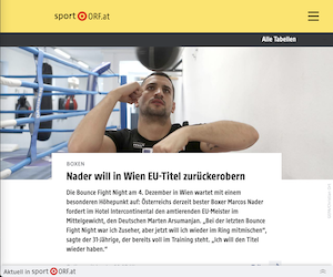 orf.at: Nader will in Wien EU-Titel zurückerobern