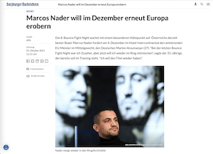 SN: Marcos Nader will im Dezember erneut Europa erobern 