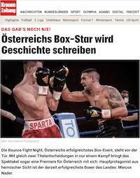 Kronen Zeitung: Box-Star wird Geschichte schreiben