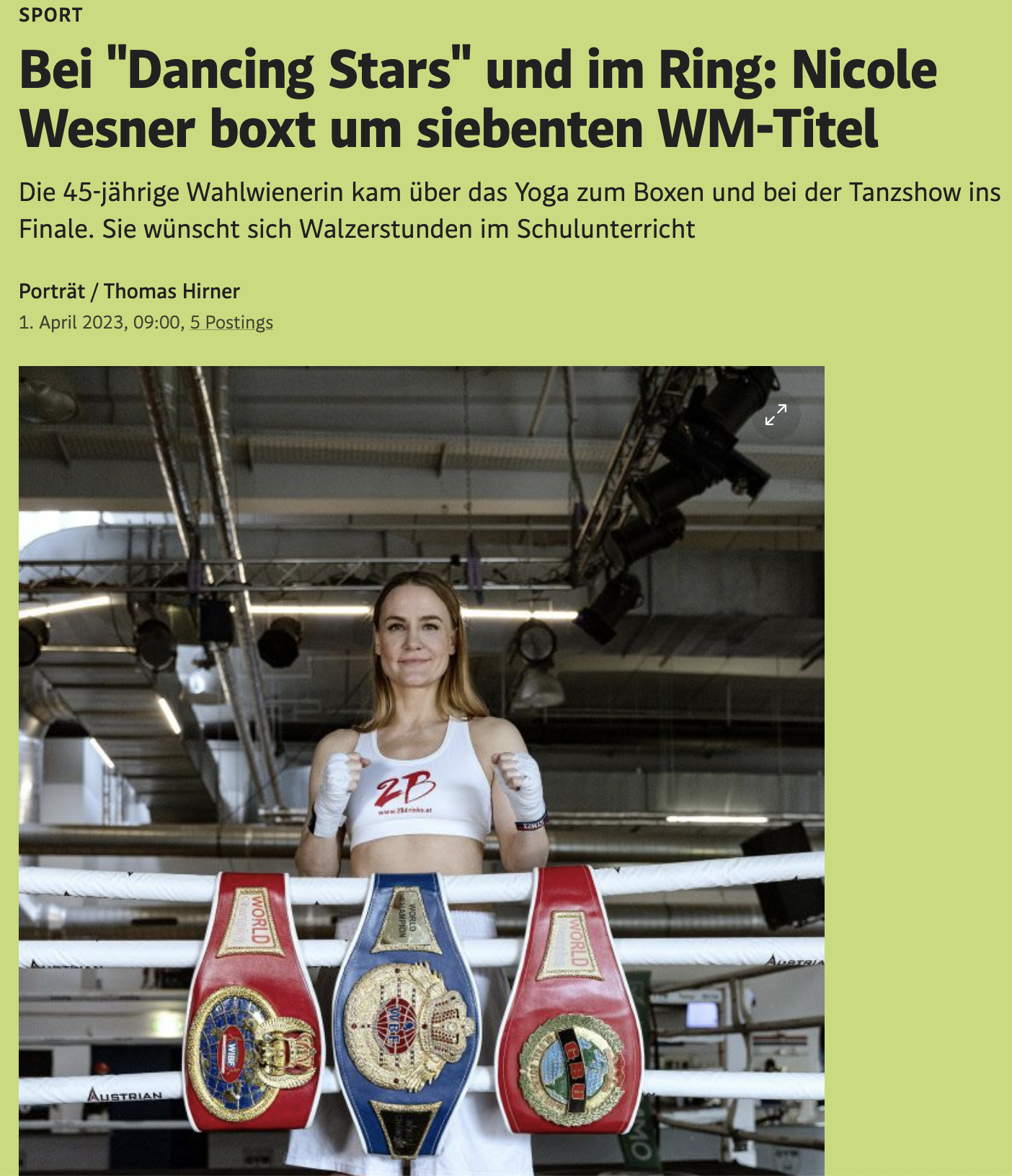 Standard: Bei "Dancing Stars" und im Ring: Nicole Wesner boxt um siebenten WM-Titel