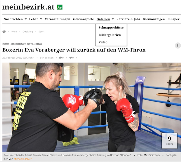 BZ online: Eva Voraberger will zurück auf den WM-Thron