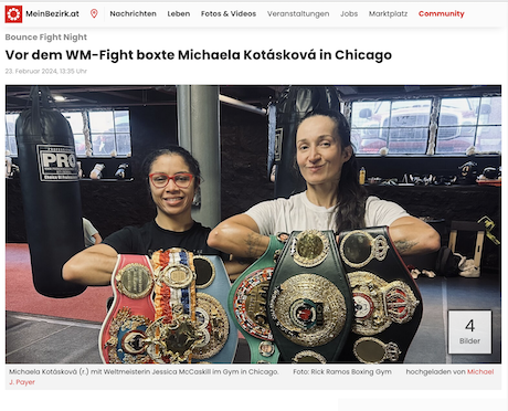 Mein Bezirk: Vor dem WM-Fight boxte Michaela Kotásková in Chicago