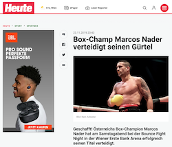 Heute.at: Box-Champ Marcos Nader verteidigt seinen Titel
