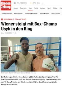 Krone online: Wiener steigt mit Box-Champ Usyk in den Ring